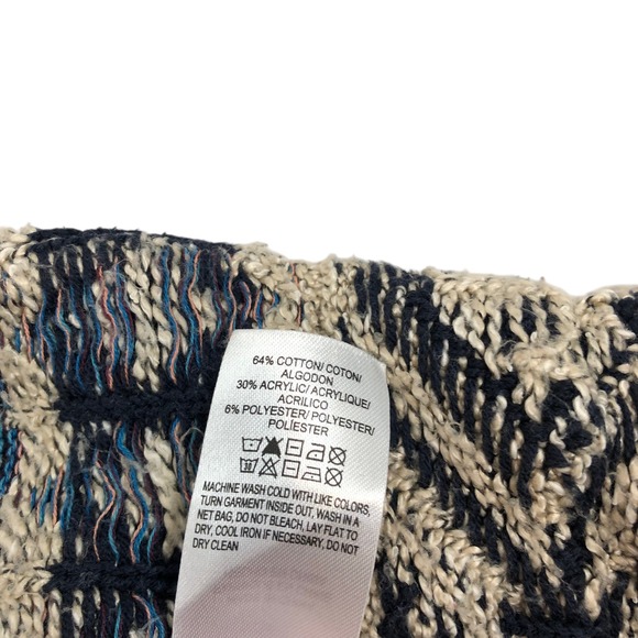 Lucky Brand Southwestern Aztec Knit Open Front Chunky Cardigan Sweater Size XL - Picture 12 of 12